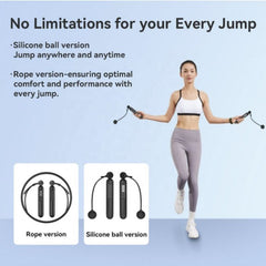 Black & Decker Lightweight PVC Jump Rope with LCD Display Adjustable and Smart Digital Electronic Sensor Jumping Free App Included