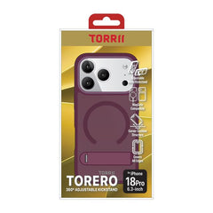 Torrii TORERO (Stand Case+MagSafe Compatible) Cover For iPhone 18 Pro (6.3”) - Cherry-4895264801427