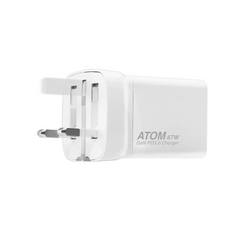 XPower ATOM 67W PD3.0/PPS/QC Foldable Plug Wall Charger - White