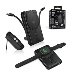 Xpower M10C+ 6 In 1 10000mAh 20W PD3.0+Magnetic Wireless Power Bank - Black