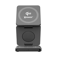 Xpower 23W 3in1 Foldable Magsafe Wireless Charging Stand - Grey
