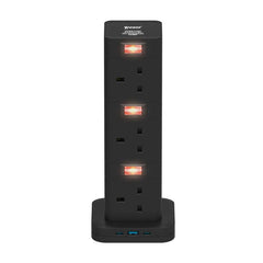 XPower Optimus 12 OM12 15-output switch power strip 12 Outlet PD3.0 Output (3M) Black-4895246613307