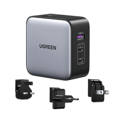 UGREEN Nexode GaN 65W Fast Charger USB CC Cable (3-Port) CD296 Black