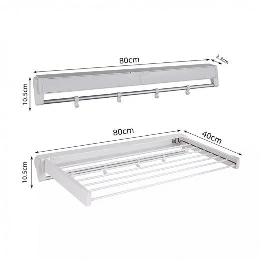 Nouf and Hanouf Invisible Drying Rack White - 80 cm