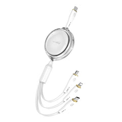 WIWU Vigor 3 in 1 fast charging cable Wi-C023 C-C+L+M100W White