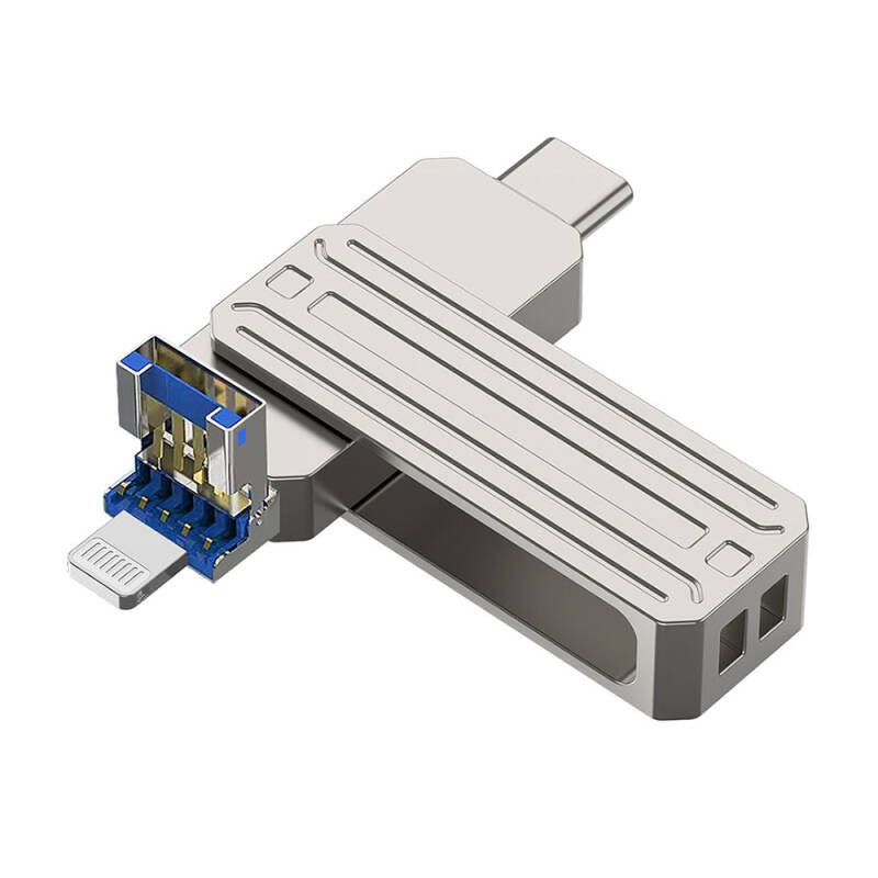 WIWU Wi-FD001 Infinite 3in1 USB 3.0 Flash Drive 256GB Silver