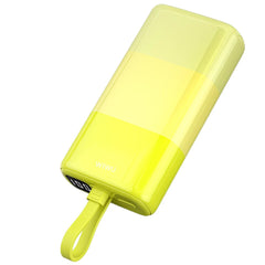 Bundle WIWU Wi-P015 Colorful Serie Power Bank 10000mAh Yellow +Mag Wallet with Stand+U002 - QUICK FAST CHARGER UK - WHITE