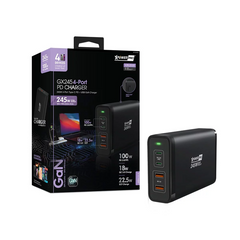 XPower Pro Gx245 245W 4-Port PD Gan Desktop Charger - Black