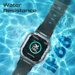 ساعة ذكية لتتبع اللياقة البدنية بشاشة 2.01 بوصة مزودة بخاصية الاتصال عبر البلوتوث • مقاومة للماء بمعيار IP68