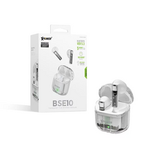 XPower BSE10 True Wireless Bluetooth 5.3 Earbuds - Transparent White