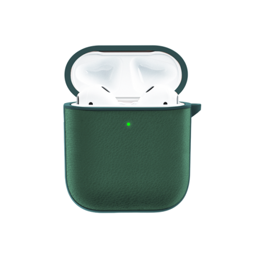 WIWU Calfskin Genuine Leather AirPods Case,green