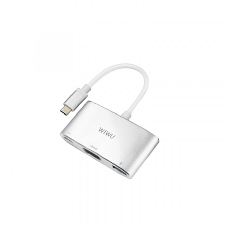 WIWU Alpha 3 In 1 USB-C Hub C2H