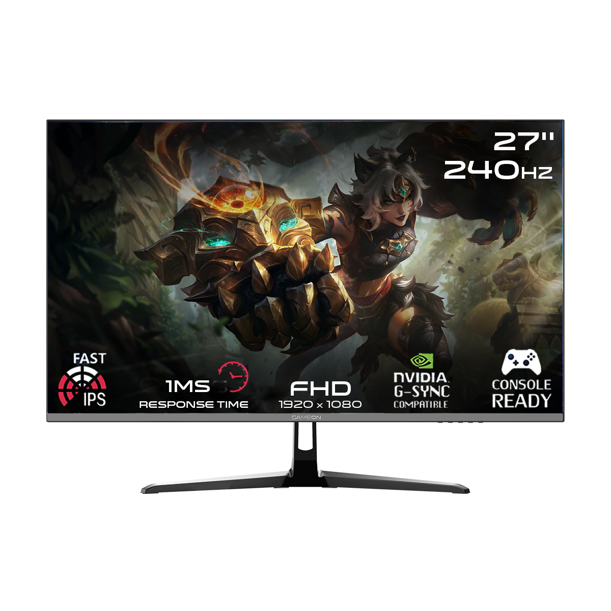 GAMEON GOESP27240IPS 27" FHD, 240Hz, 0.5ms Fast IPS HDMI 2.1 Gaming Monitor (Support PS5)