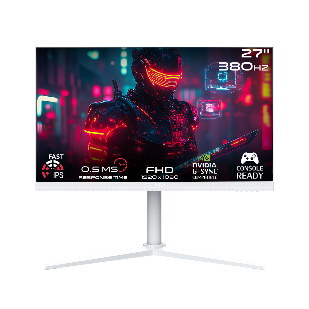 GAMEON GOAP27FHD380IPS Artic Pro Series 27" FHD, 380Hz, MPRT 0.5ms, HDMI 2.1, Fast IPS Gaming Monitor (Support PS5) - White