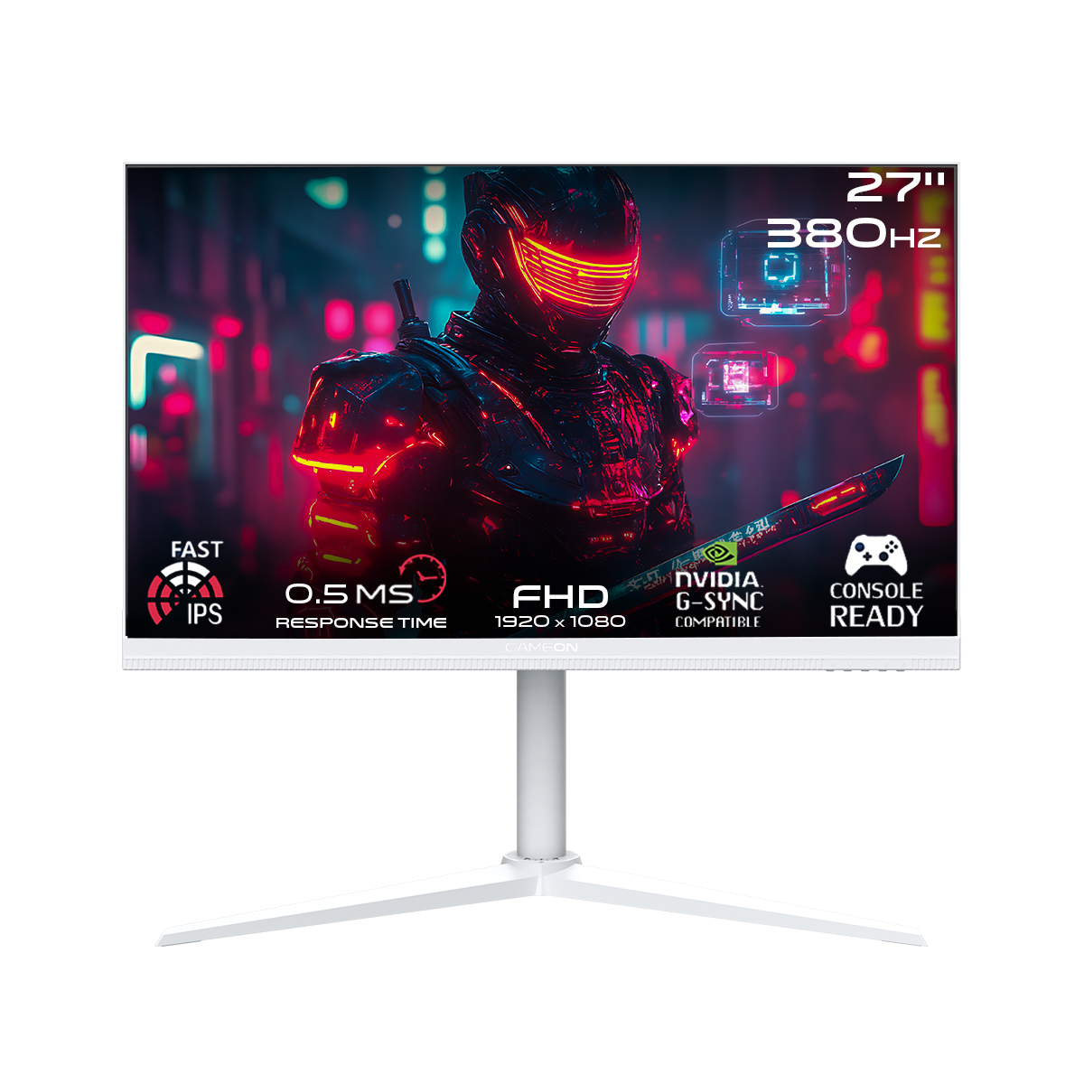 GAMEON GOAP27FHD380IPS Artic Pro Series 27" FHD, 380Hz, MPRT 0.5ms, HDMI 2.1, Fast IPS Gaming Monitor (Support PS5) - White