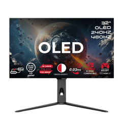 GAMEON 32" OLED 4K Monitor – 240Hz, 0.3ms, 1.5M:1 Contrast, 98.5% DCI-P3, Built-in Speakers