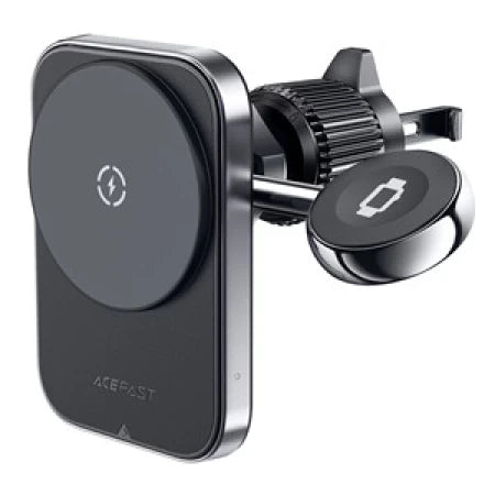 Acefast  D18 in-car 2-in-1 magnetic wireless charging holder black