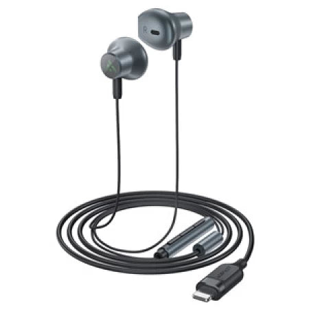 Acefast L1 wired earphones for Lightning black