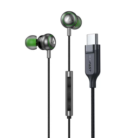 Acefast L5 USB-C in-ear wired earphones with mic black