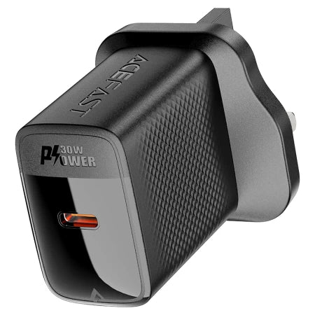 ACEFAST A103 PD30W GaN single USB-C charger (UK) black