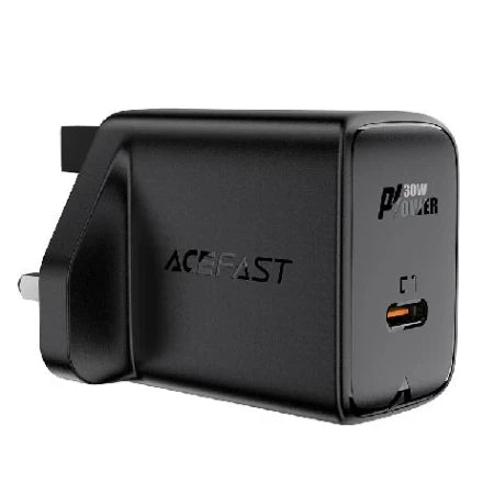 ACEFAST A24 PD30W GaN single USB-C charger (UK) black
