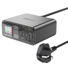 ACEFAST Z4 PD218W GaN (3*USB-C+USB-A) desktop charging adapter (UK) space gray