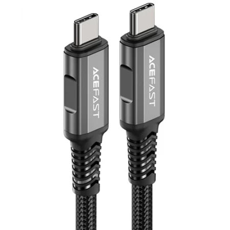 ACEFAST C1-09 USB-C to USB-C aluminum alloy audio/video transmission full-featured data cable black