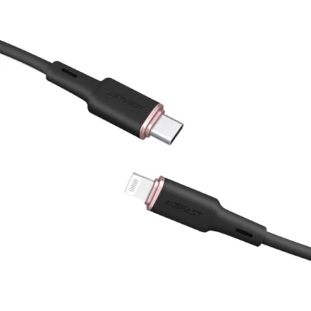 ACEFAST C2-01 USB-C to Lightning zinc alloy silicone charging data cable black