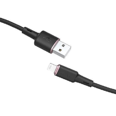 ACEFAST C2-02 USB-A to Lightning zinc alloy silicone charging data cable black