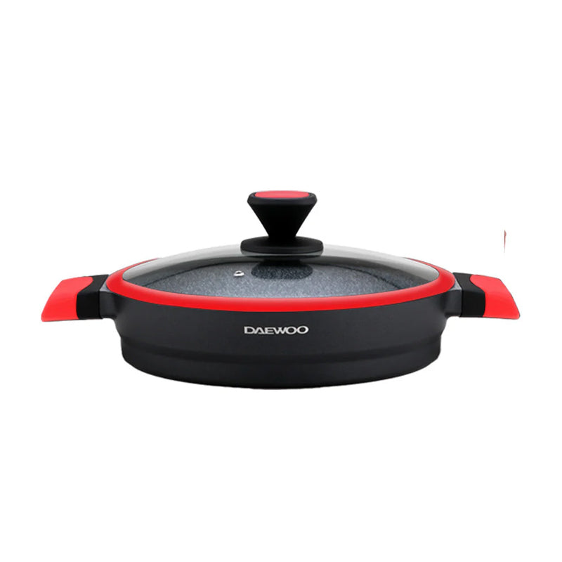 Daewoo 28cm Shallow Granite Casserole with Lid - DCC 280S