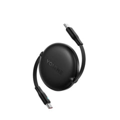 كابل فولتمي باورلينك يويو 5 أمبير 1.0 متر قابل للسحب (كابل ثنائي الاتجاه قابل للسحب) من النوع C إلى النوع C أسود