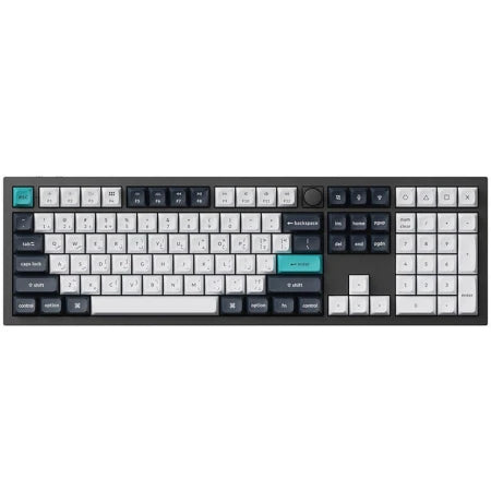 KeyChron Q6 Max Swappable RGB Backlight Red Switch 100% Keyboard - Knob Version - Black, Arabic