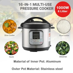 NHE Electric Pressure Cooker 6L 16 in1 Model: DS-375CM