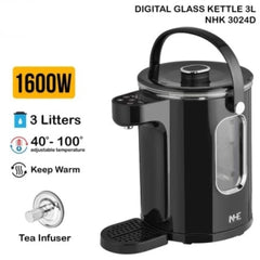 NHE Digital Glass Kettle 3L NHK 3024D