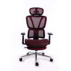 Black Bull Ergonomic Mesh Gaming & Office Chair with Footrest,Black & Red