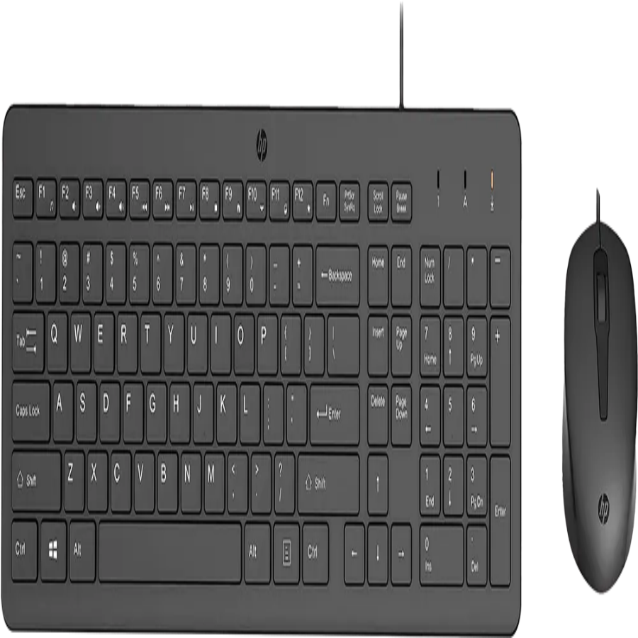 HP 150 Wired Mouse and Keyboard - Arabic/English Keys - Keyboard & Mouse Combo