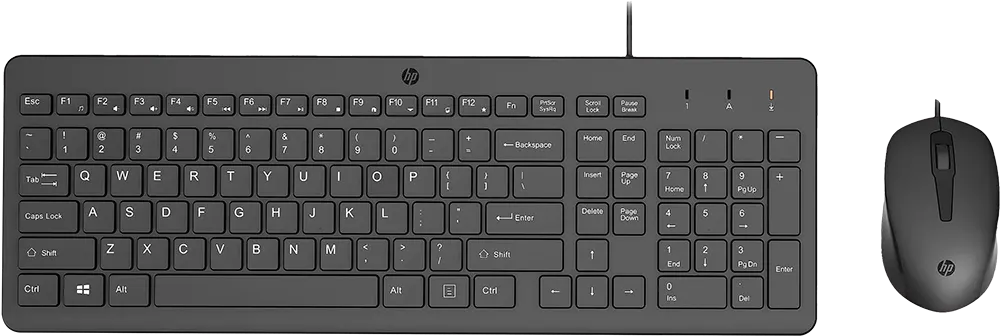 HP 150 Wired Mouse and Keyboard - Arabic/English Keys - Keyboard & Mouse Combo