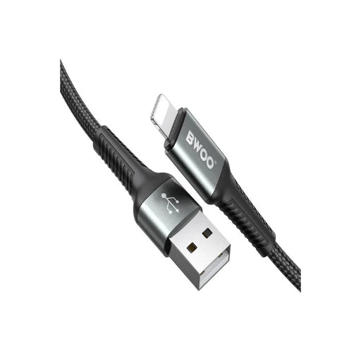 USB-A TO LIGHTNING FAST CHARGING DATA CABLE 2M BLACK