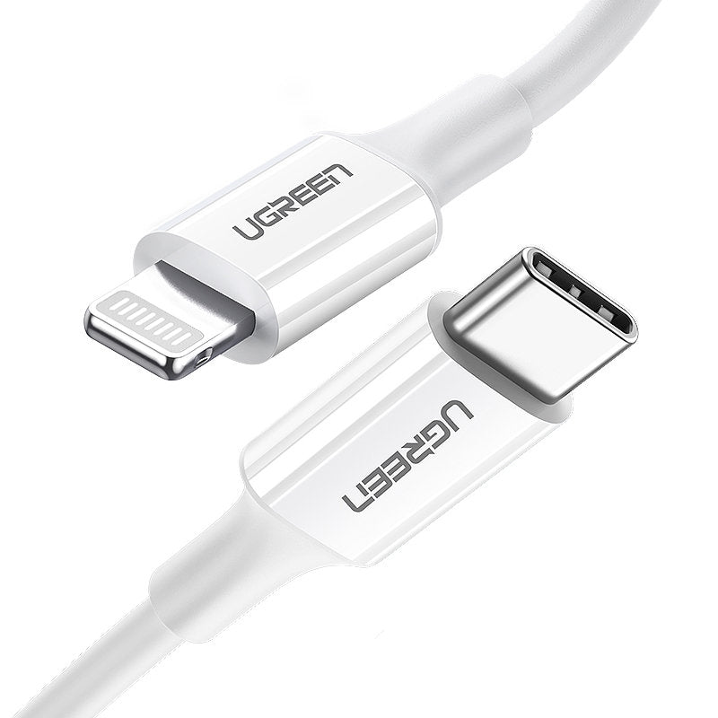 UGREEN USB-C to Lightning Cable M/M Nickel Plating ABS Shell 1.5m (White) US171 60W