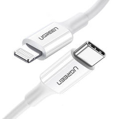 UGREEN USB-C to Lightning Cable M/M Nickel Plating ABS Shell 1.5m (White) US171 60W