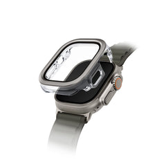 حافظة ساعة UNIQ VOUTE مع شاشة زجاجية مقواة 49 مم - فضي تيتانيوم