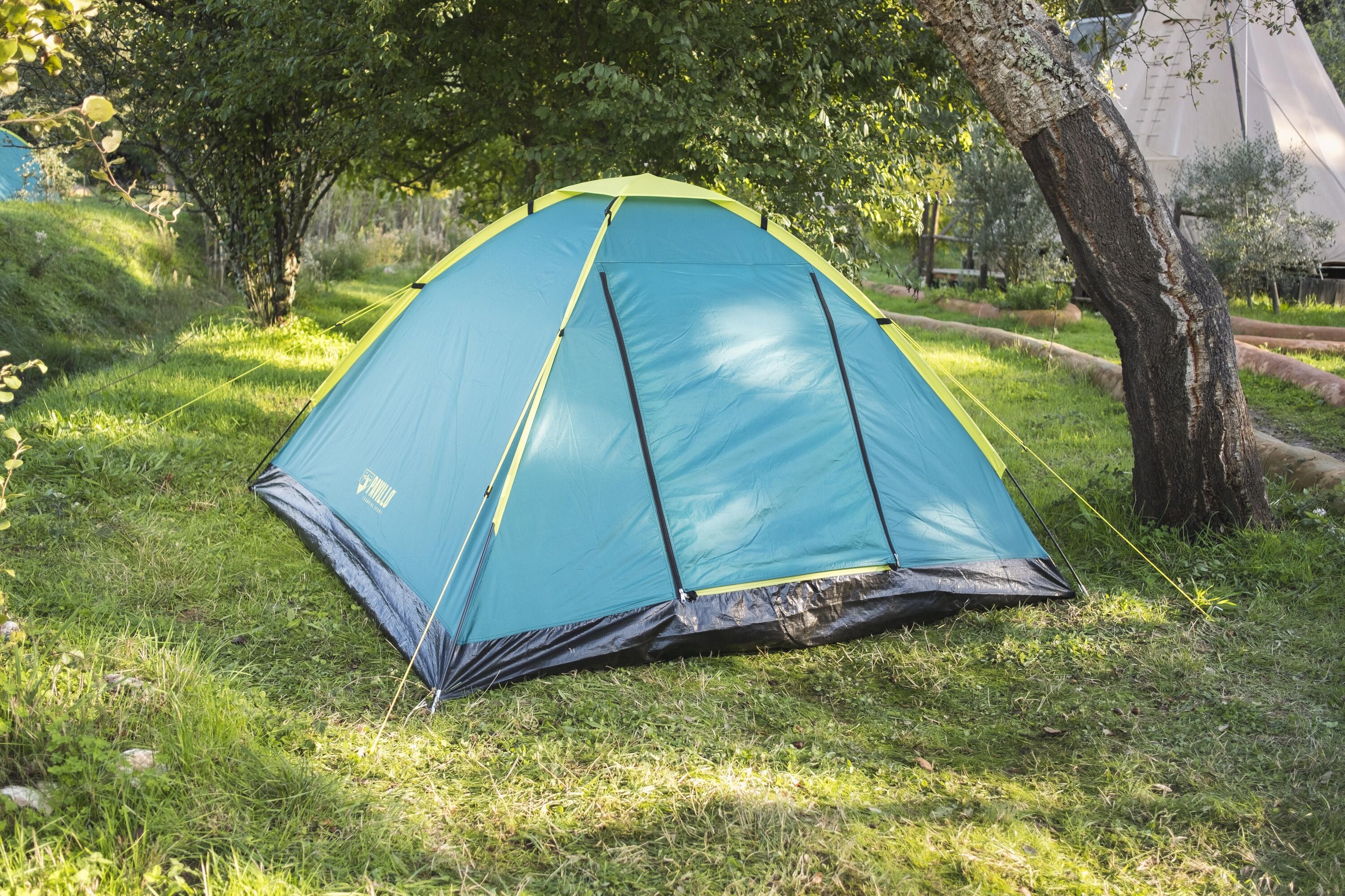 Bestway 2.10M X 2.10M X 1.20M Coolground 3 Tent (Contents:Tent, Carry Bags, Ten Pegs, One Layer, 600mmH20)