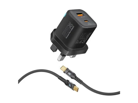 Apple iPhone 16 Pro Max 256GB + Promate PowerPort Charger - 25W, Black, UK
