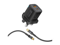 Apple iPhone 16 Pro Max 256GB + Promate PowerPort Charger - 25W, Black, UK