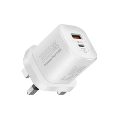 Promate - PowerPort-33W Power Delivery GaNFast™ Charging Adapter,White