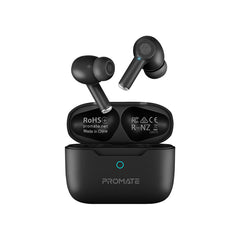 Promate High-Definition ANC TWS Earphones with intellitouch,Black