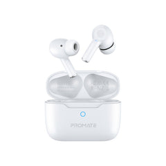 Promate High-Definition ANC TWS Earphones with intellitouch,White