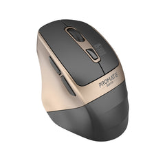 Promate - Samit 2.4GHz Ergonomic 2200 DPI Silent Click Wireless Mouse ,Gold