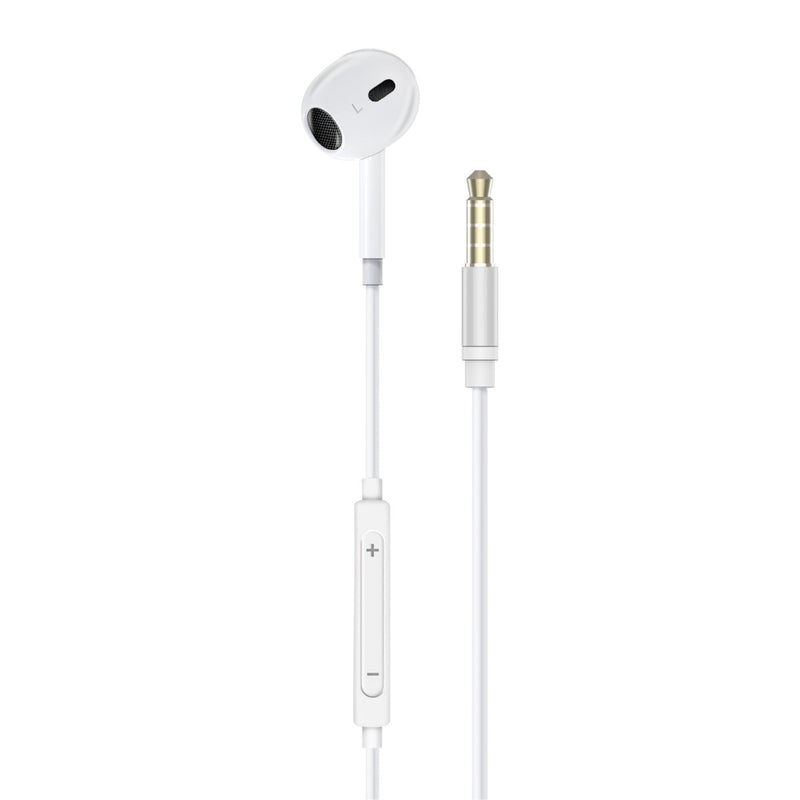 Promate Dynamic In-Ear Wired Mono Earphone with USB-C Connector ,White