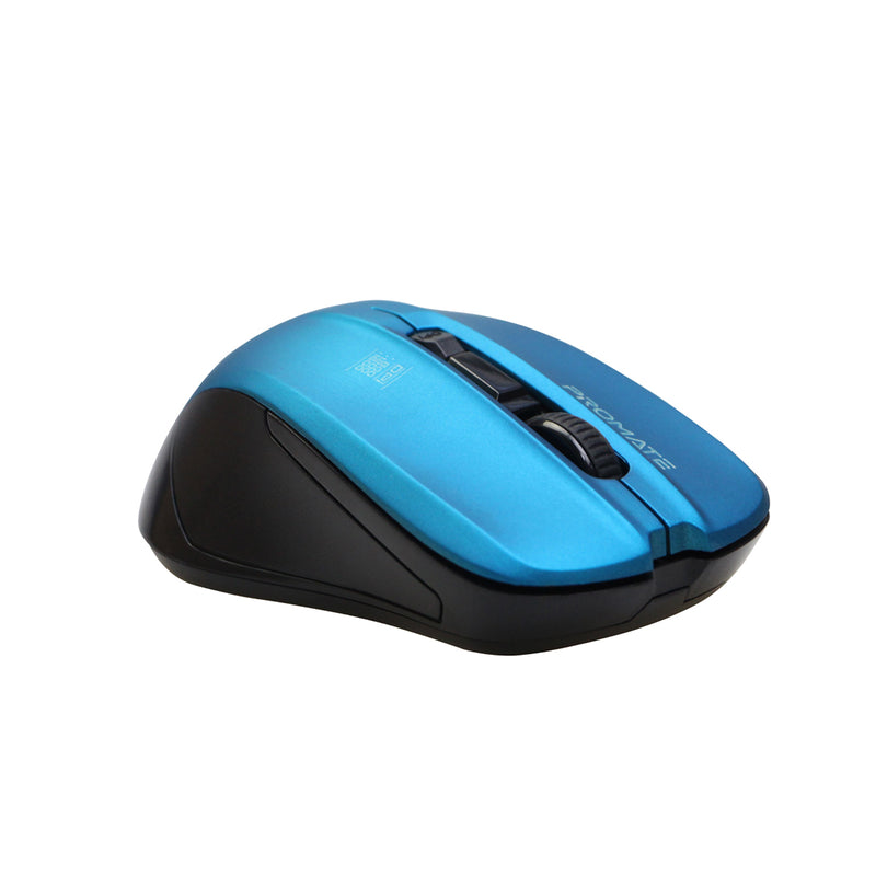 Promate - Contour Comfort Performance Wireless Ergonomic Mouse ,Blue